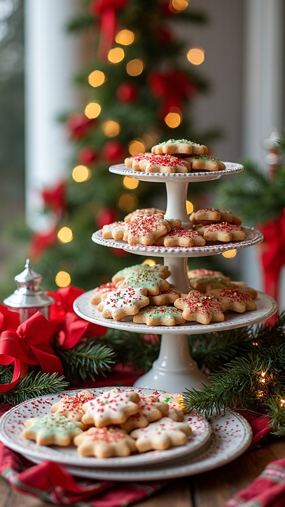 welcoming holiday cookie exchange display
