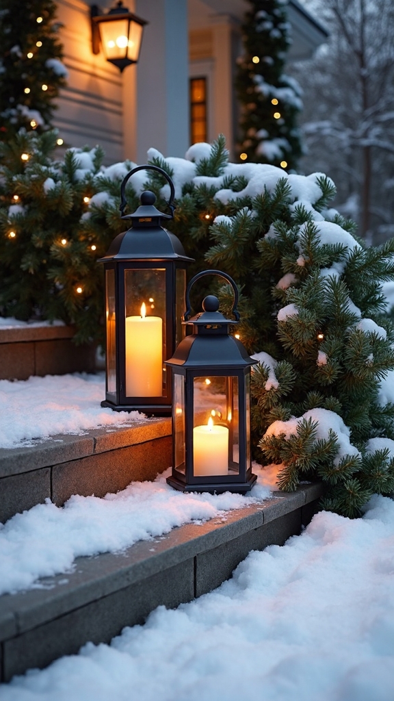 welcoming layered lantern groupings