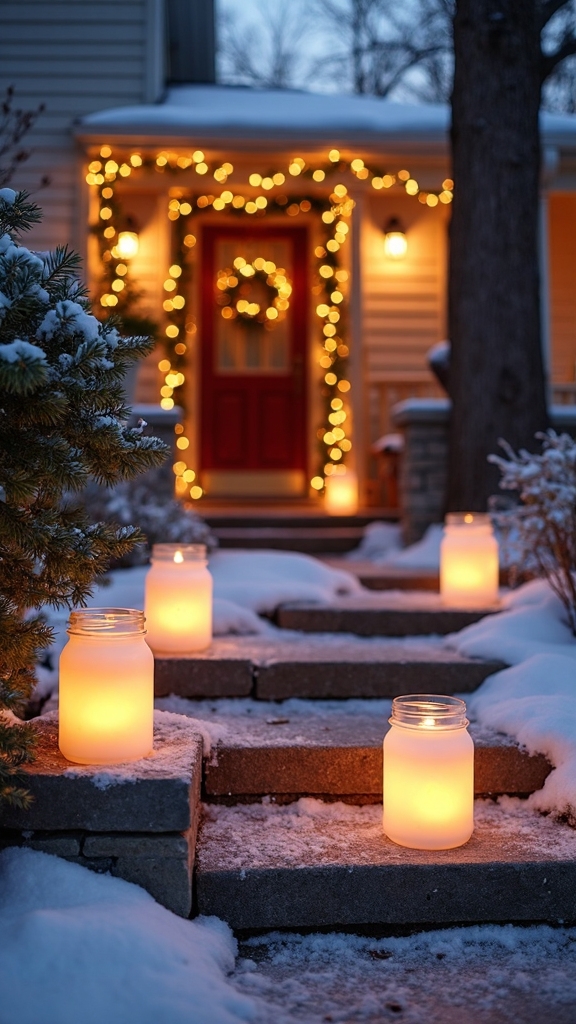 welcoming walkway luminaries enchanting ambiance