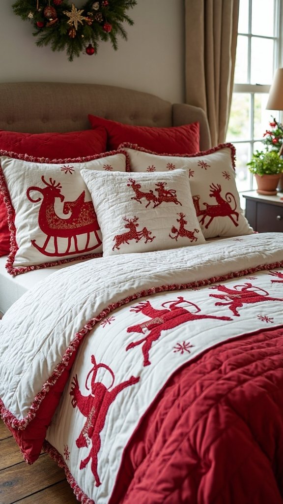 whimsical character themed christmas bedding