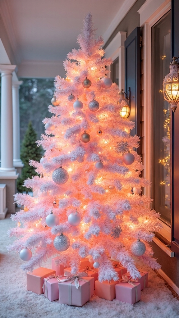 whimsical pastel enchanting christmas display