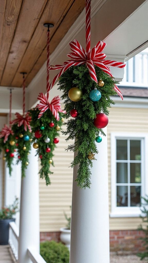 whimsical upside down christmas tree displays