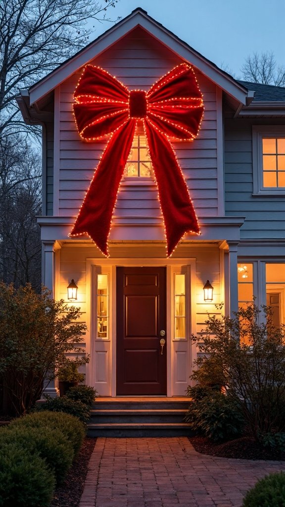 wrapped gift doorway centerpiece illumination