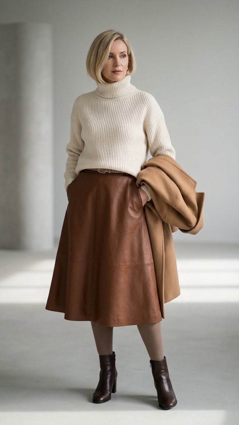 12 Chic Midi Skirt Outfit Ideas for Winter Season