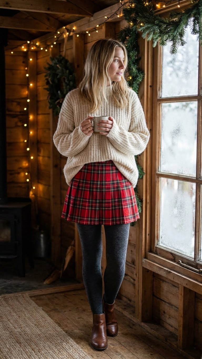 10 Red Skirt Outfit Ideas for Winter That Add Festive Flair