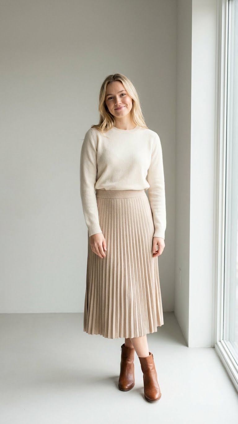 12 Knit Skirt Outfit Ideas for Winter Comfort and Style