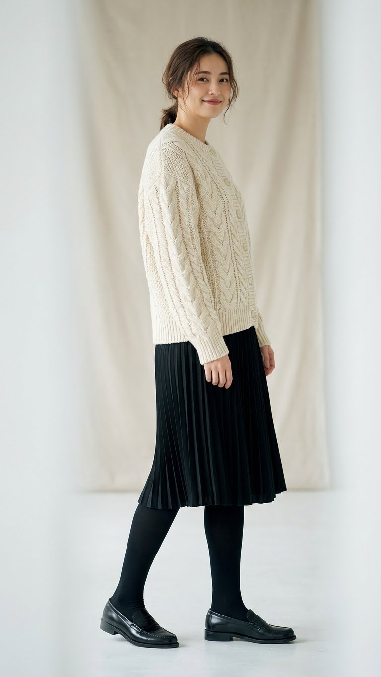 11 Trendy Black Pleated Skirt Outfit Ideas for Winter Days