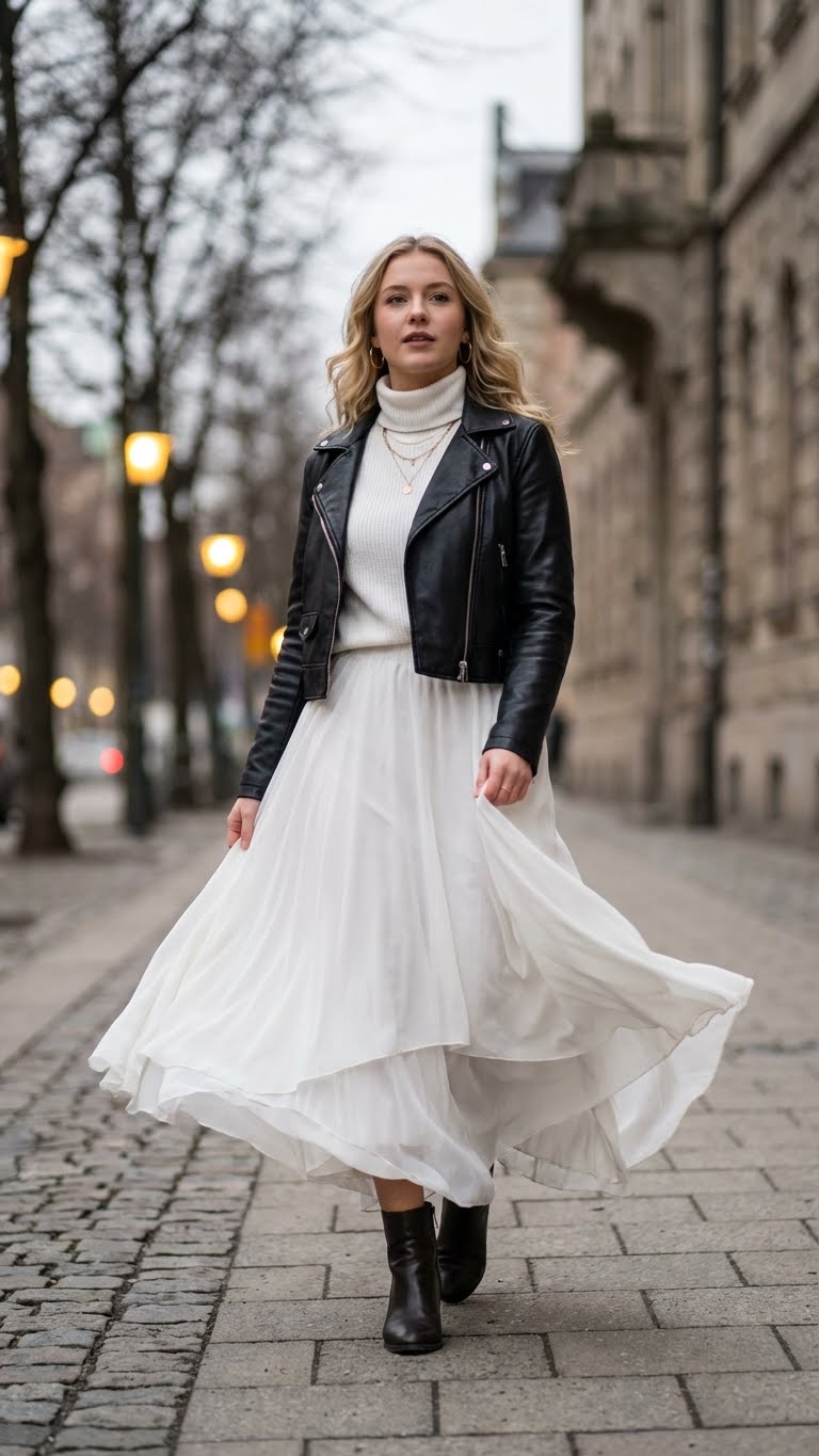 10 Winter White Skirt Outfit Ideas That Feel Elegant and Bright