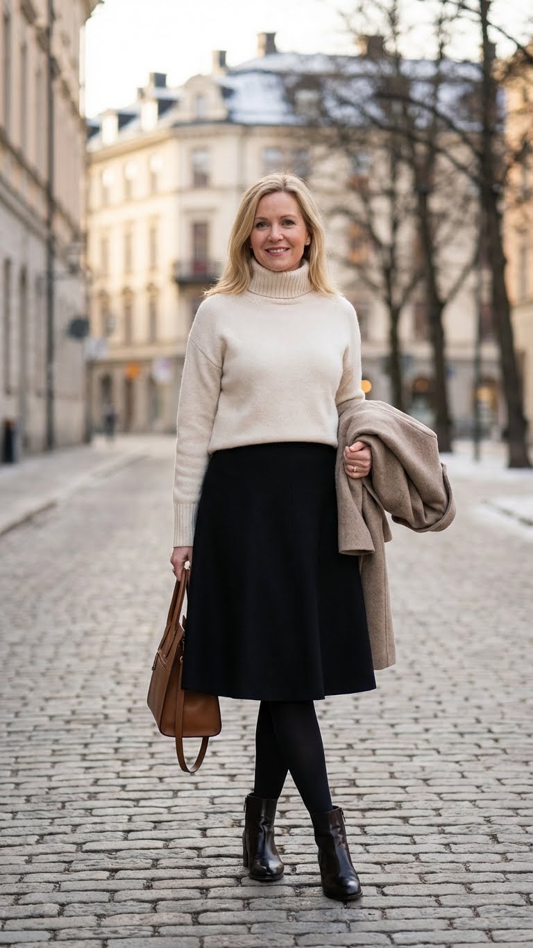 12 Classic Black Skirt Winter Outfit Ideas You Can Recreate Easily