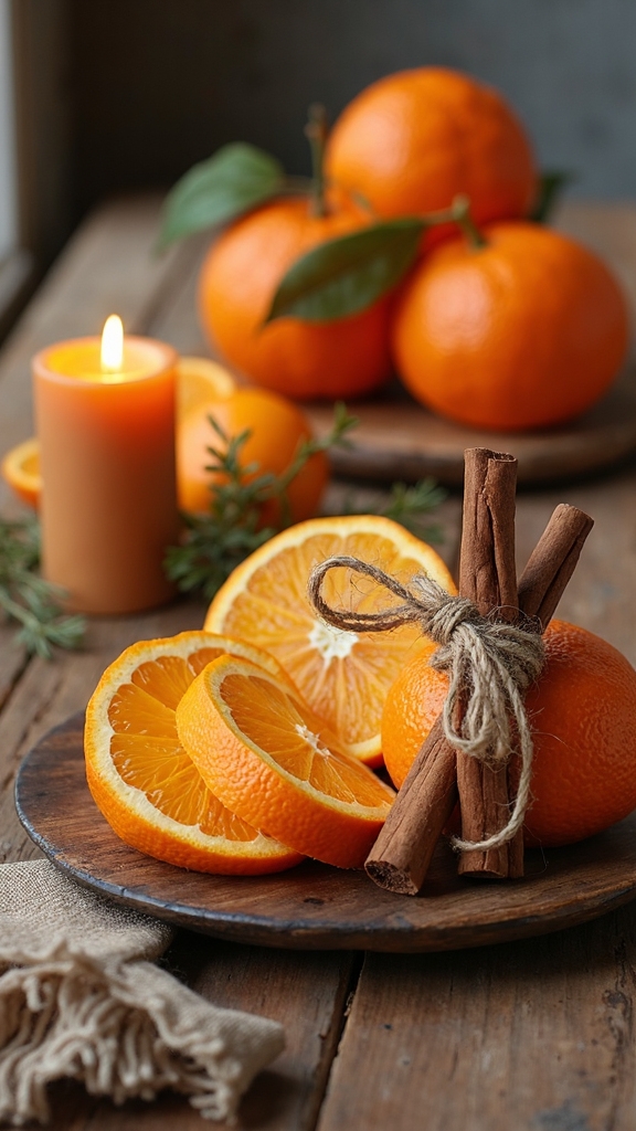 aromatic citrus and cinnamon centerpiece