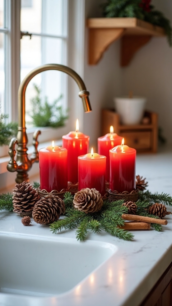 aromatic festive kitchen candle transformation