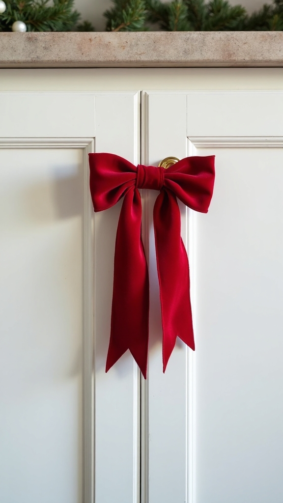 bow adorned cabinet hardware holiday charm