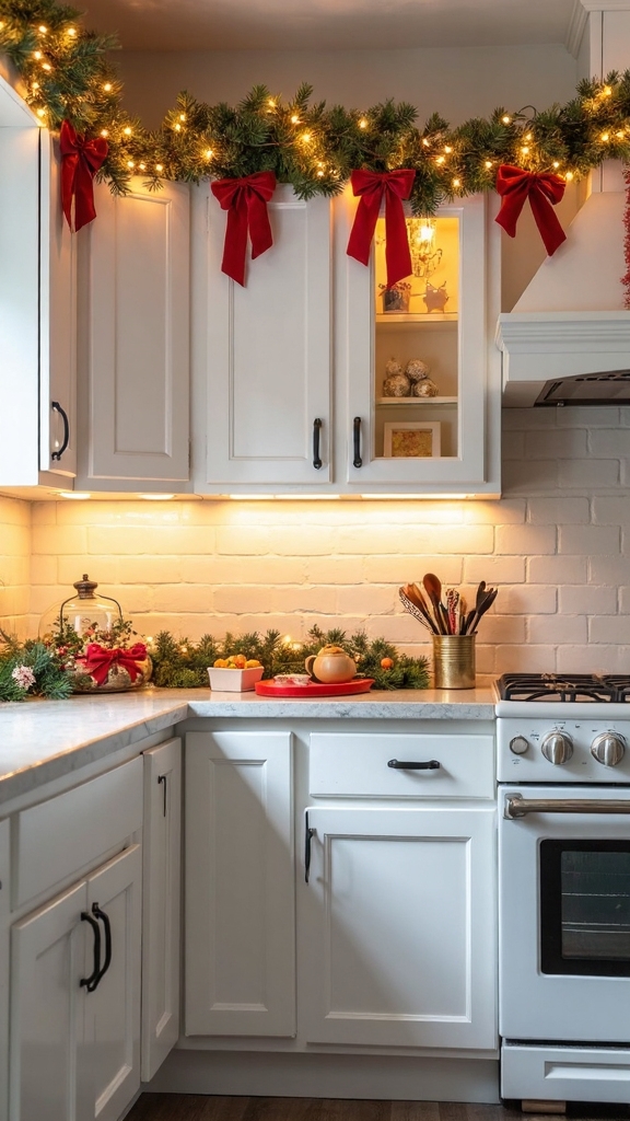 christmas cabinet decor ideas