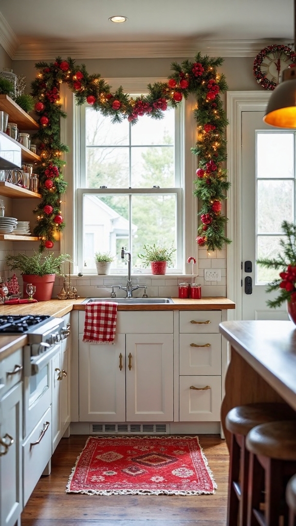 christmas decor for small kitchen