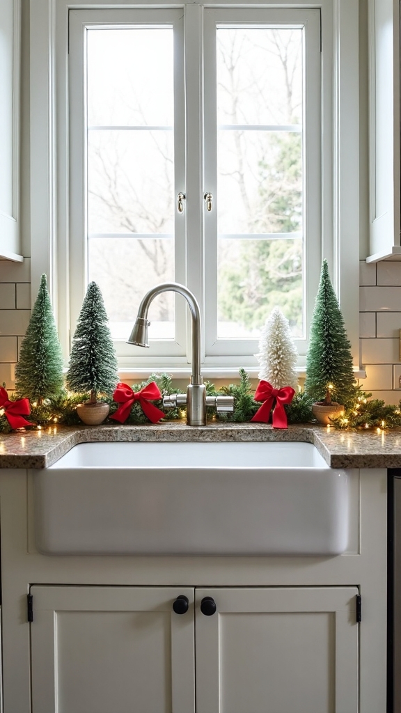 christmas kitchen sink decor
