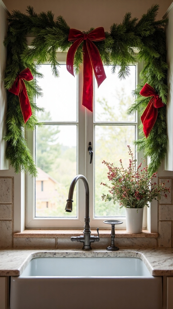 classic evergreen garland swags