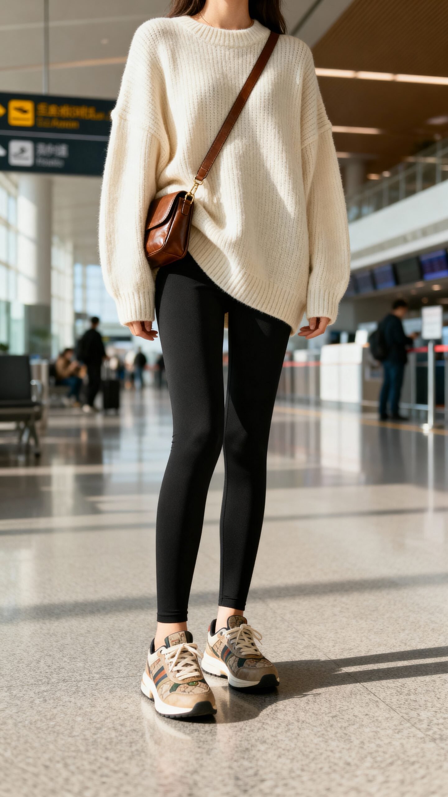 comfortable versatile airport travel outfit