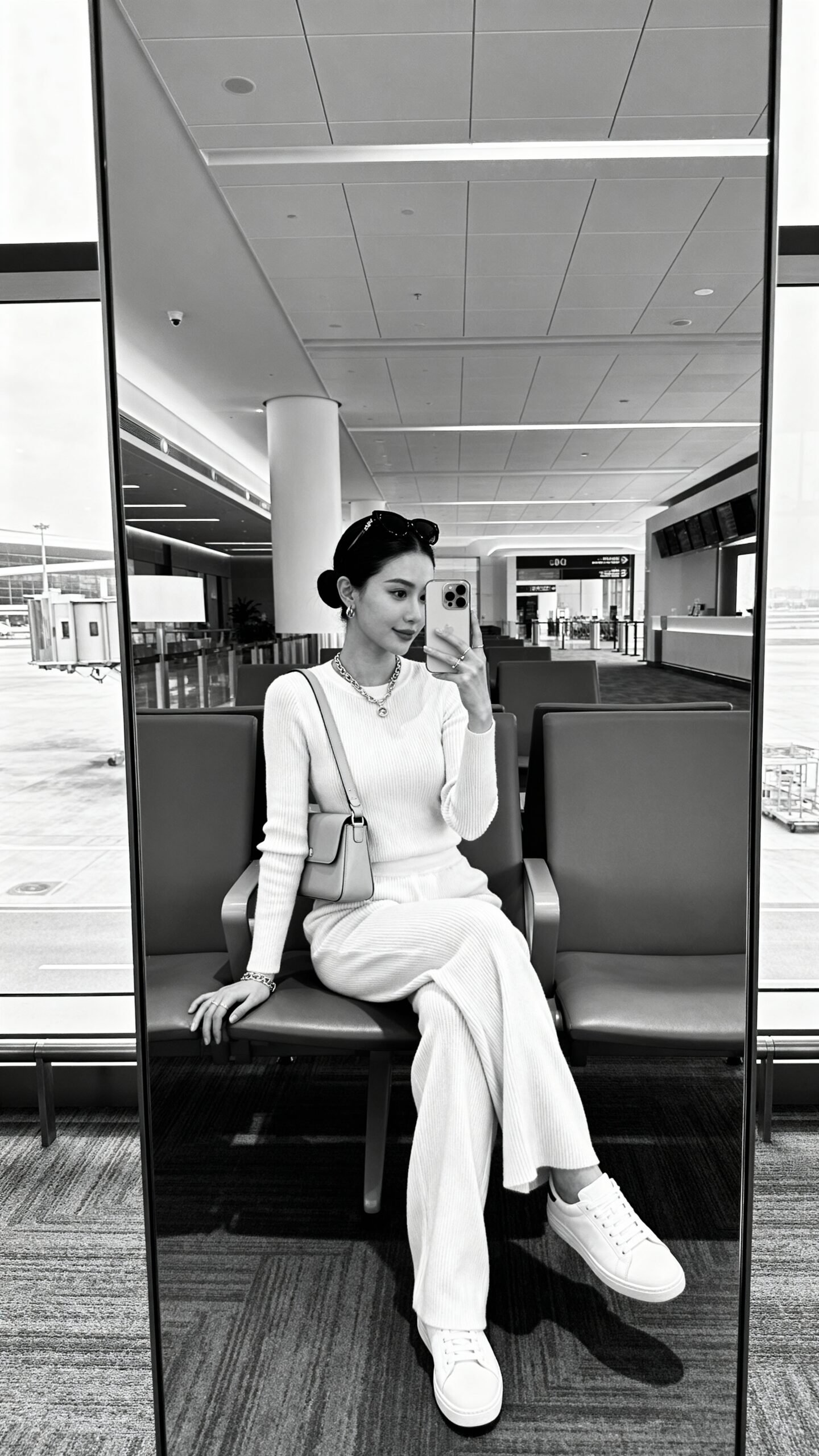 comfy stylish minimalist airport travel wear