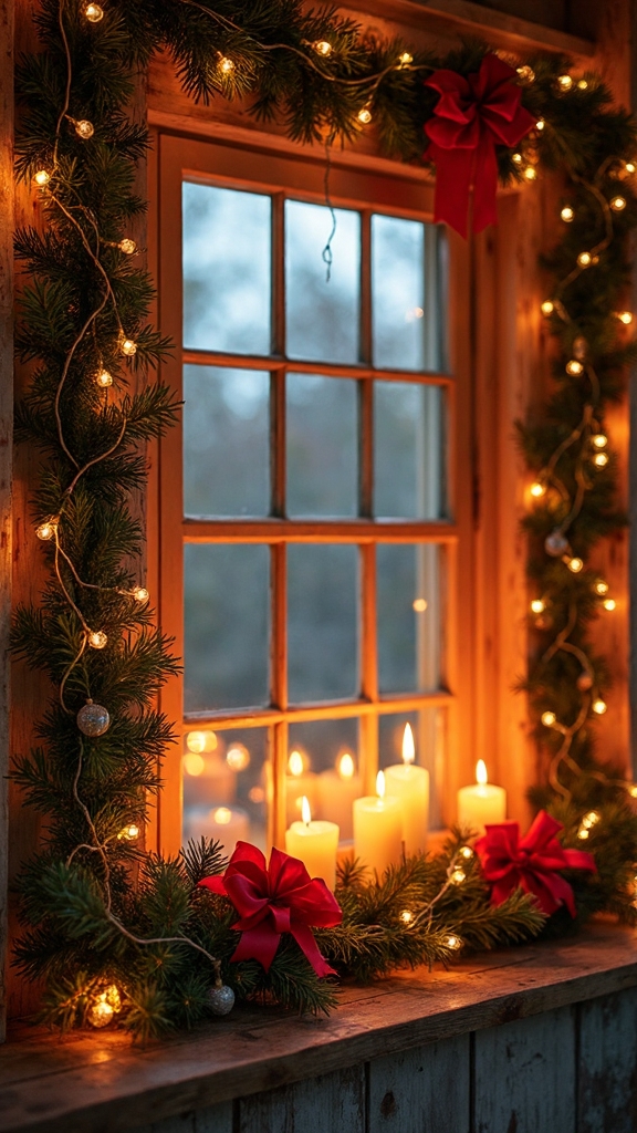 cozy holiday kitchen window ideas