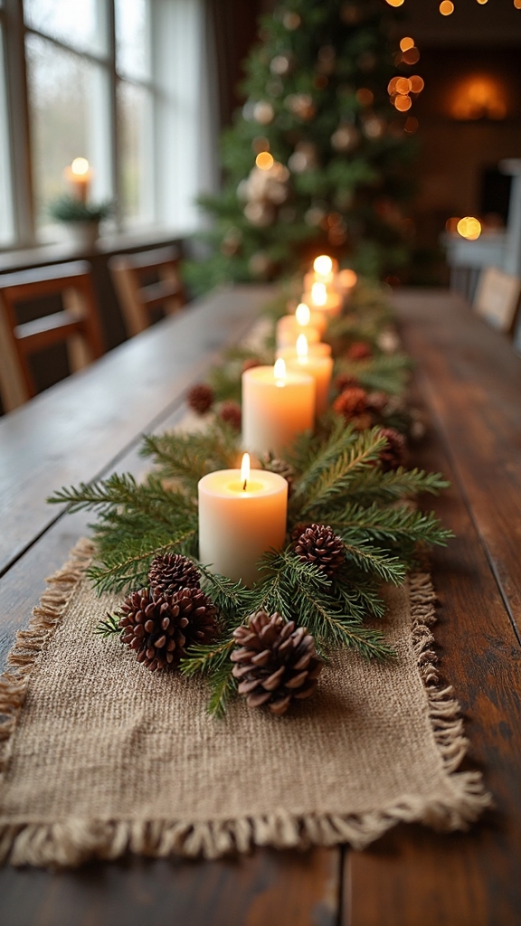cozy rustic farmhouse holiday centerpiece