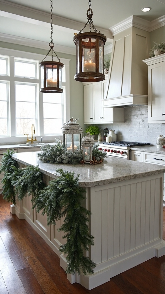cozy rustic fragrant winter greenery