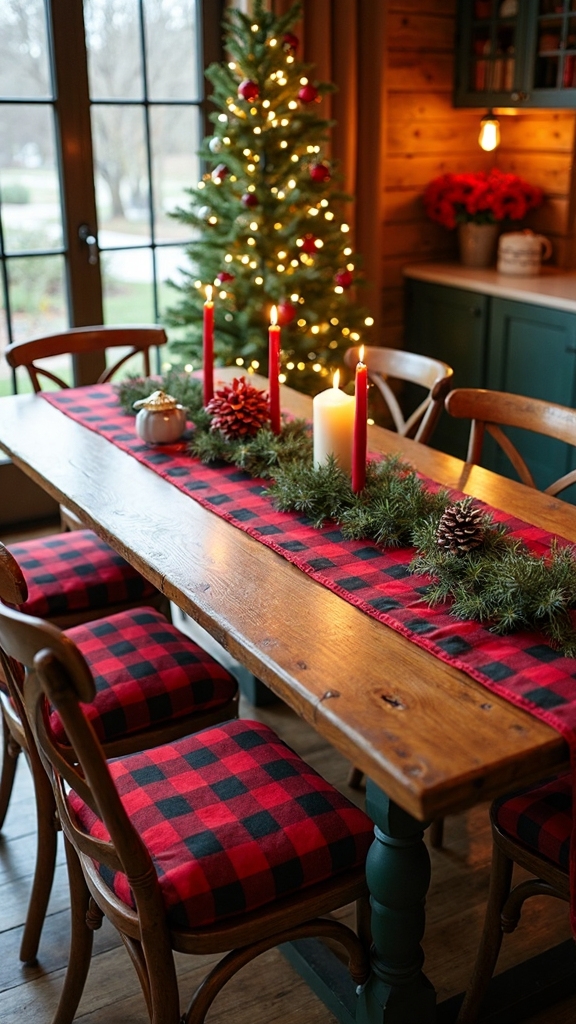 cozy traditional layered plaid