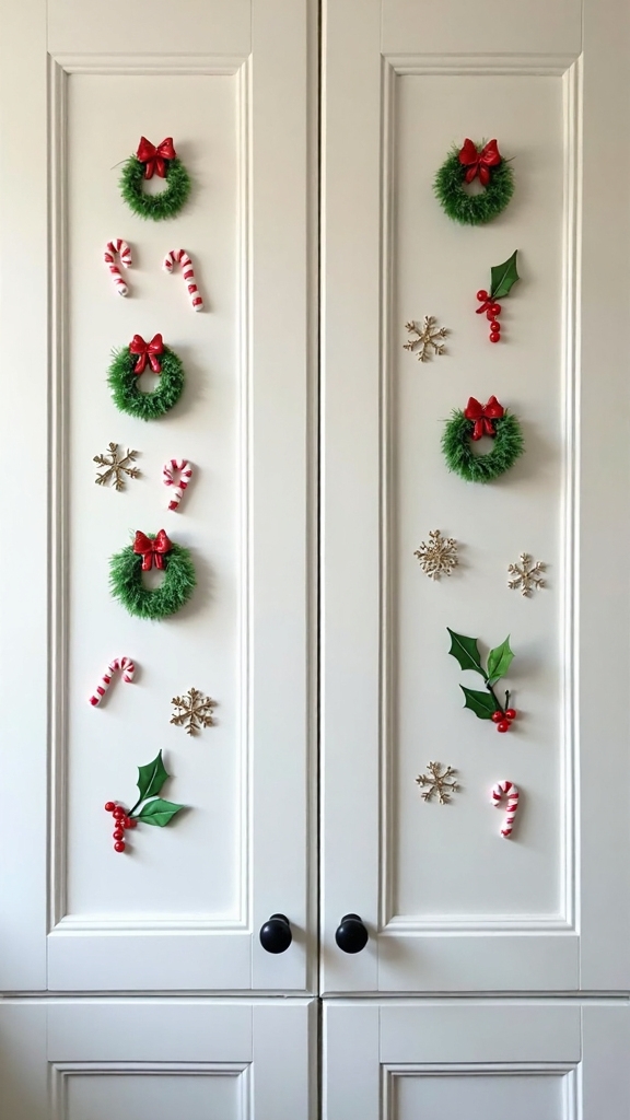 customizable holiday kitchen cabinet decor
