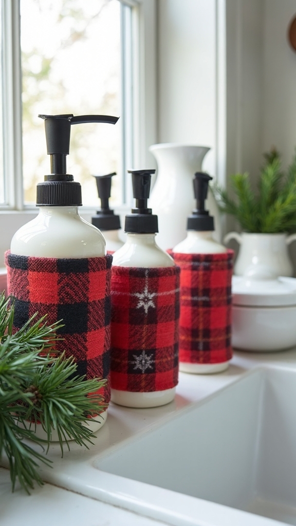 dress up mundane soap bottles festively