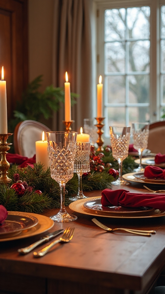 elegant christmas kitchen table decor