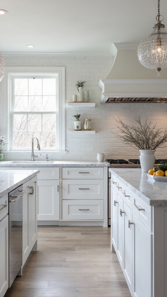 elegant winter white kitchen sophistication