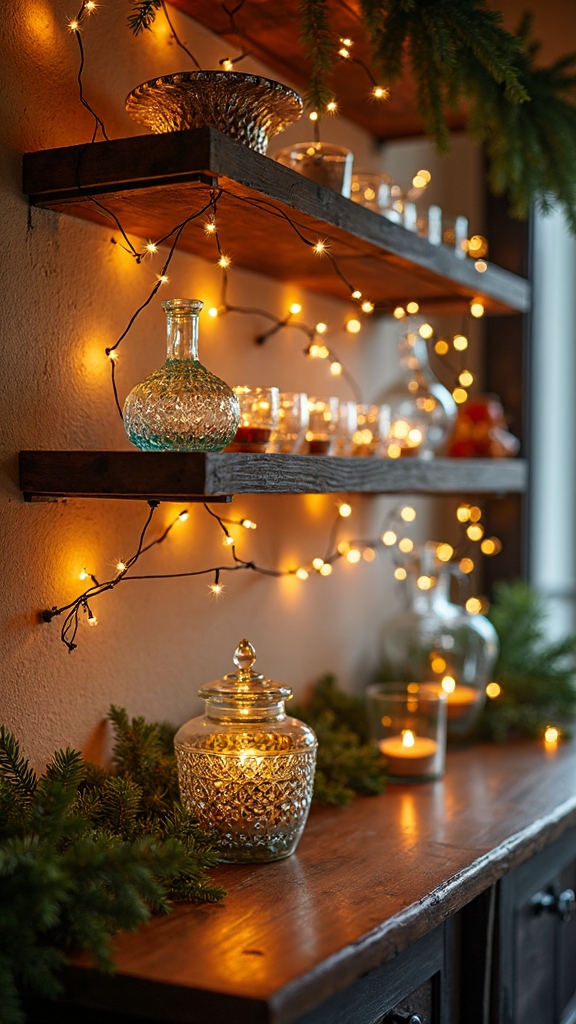 enchanting glassware centerpieces with battery lights