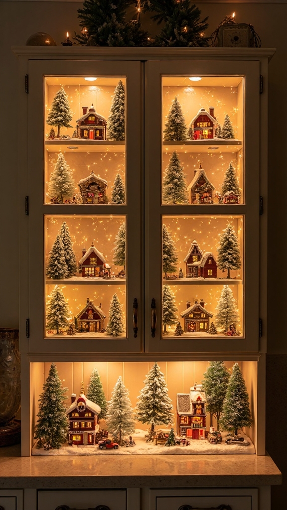 festive cabinet display holiday showcase