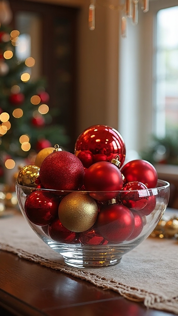 festive elegant textured holiday centerpiece