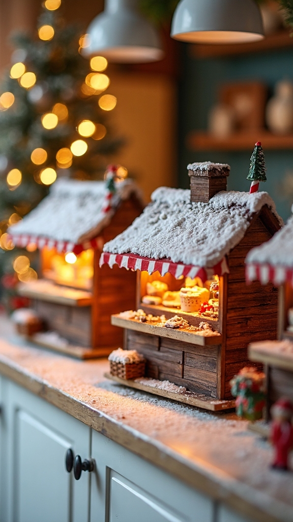 festive european christmas market atmosphere