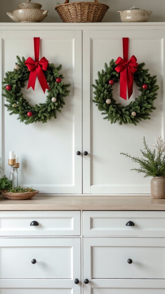 festive kitchen cabinet decor