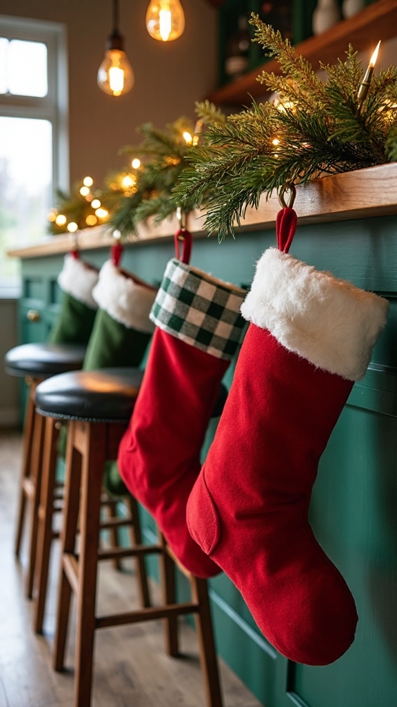 festive kitchen furniture stocking displays