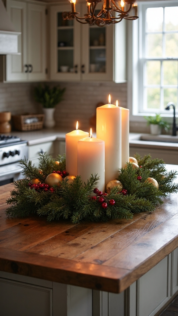 festive kitchen island centerpieces