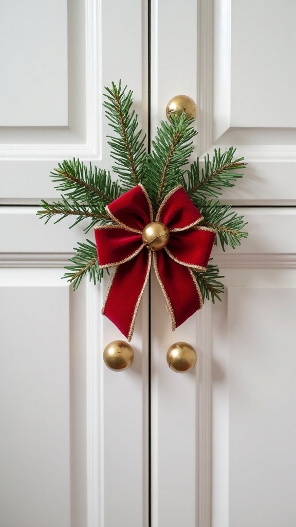festive ribbon bow kitchen decoration
