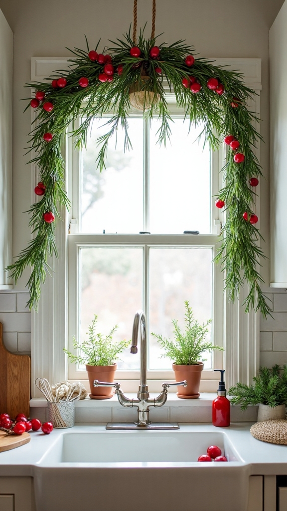 fragrant rosemary vibrant cranberry display