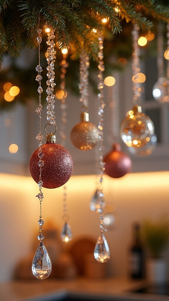 glistening crystal winter wonderland ornaments
