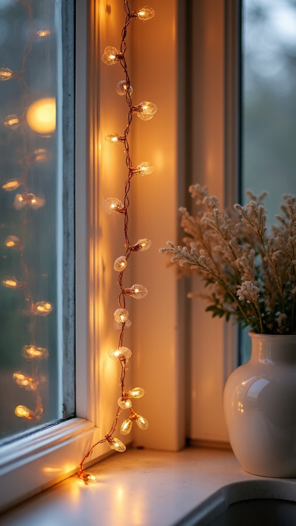 glowing copper window holiday ambiance