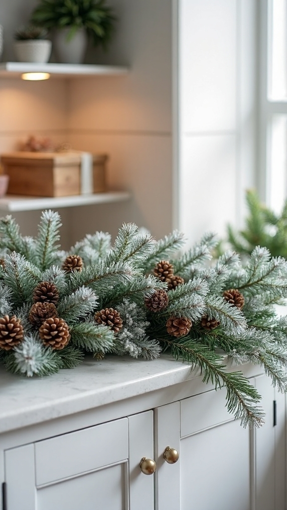 graceful winter decor for kitchen