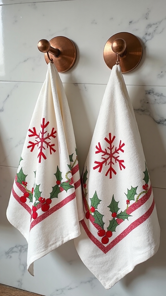 holiday kitchen towel christmas