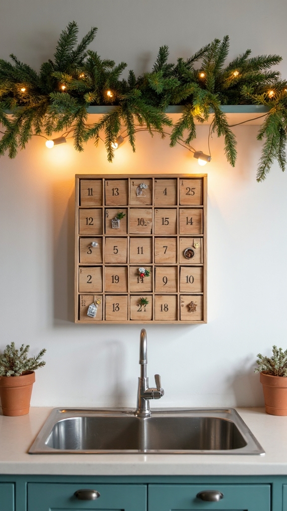 interactive kitchen advent calendar display