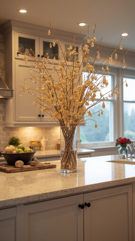 metallic sophisticated festive versatile kitchen decor