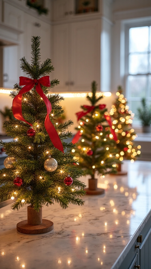 mini kitchen christmas trees