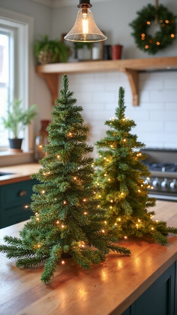 miniature christmas tree forest display
