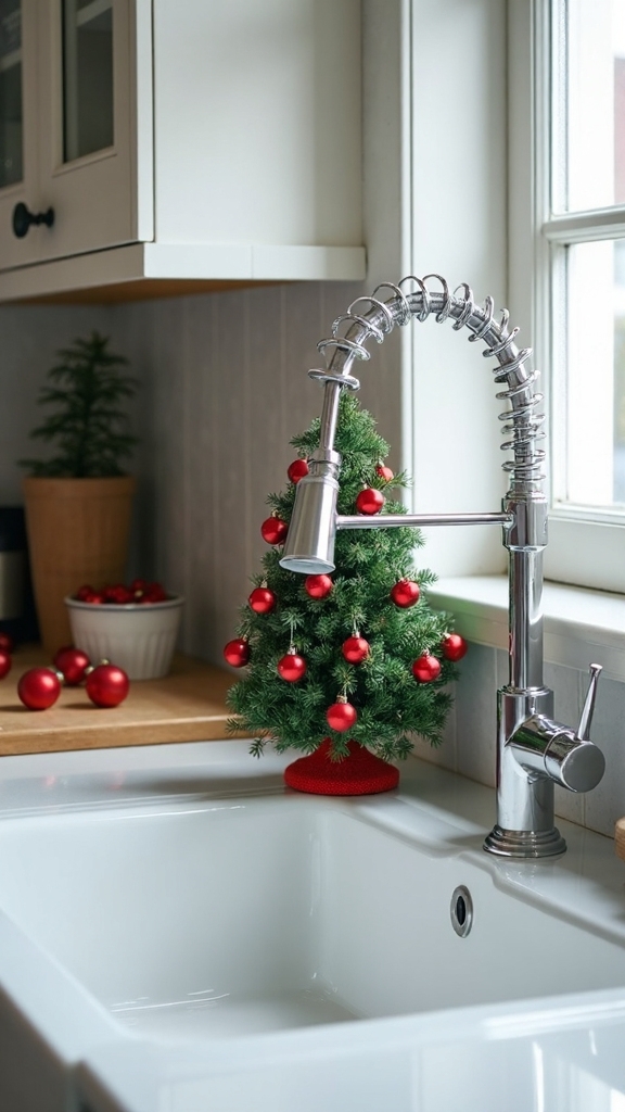 miniature festive coordinating sink showcase