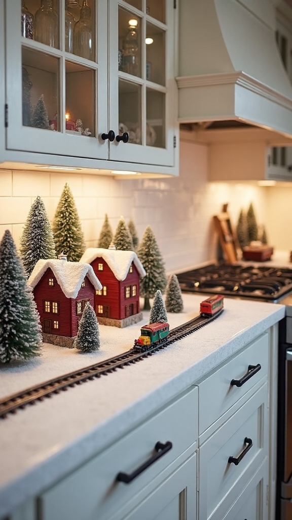 miniature train town enchanting winter wonderland