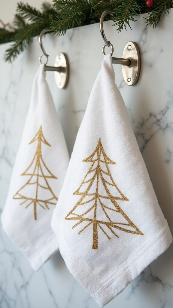 minimalist geometric christmas holiday motifs